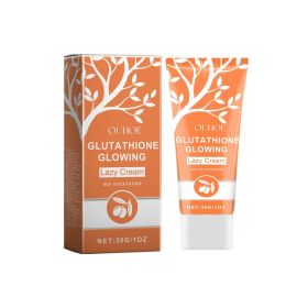 OUHOE Glutathione Glowing Lazy Cream, Fade Fine Lines Moisturizing And Brightening Concealer Long-Lasting Natural No Fake White Slacker Cream