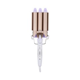 Women's Three-tube Curling Iron Pear Flower Hair Curling Iron Egg Roll Stick Water Ripple Splint Wave Hair Curler (size: 25mm)