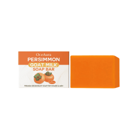 OceAura Persimmon Goat Milk Body Soap Moisturizing, Moisturizing, Gentle Cleansing, Fragrant, Softening, Skin Care Soap (Option: 1PCS)
